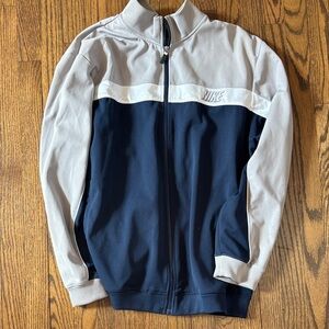 Nike Navy and Light Gray Zip Jacket